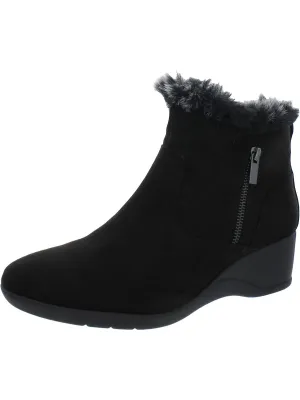 Carleen Womens Faux Suede Ankle Boots