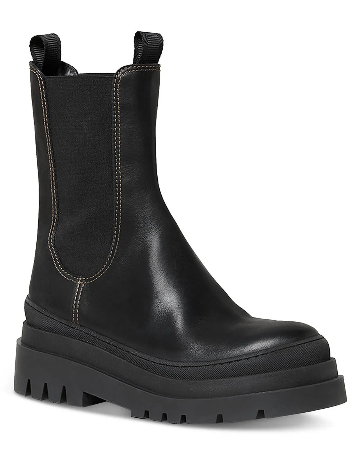 CARLOTA Womens Leather Casual Mid-Calf Boots