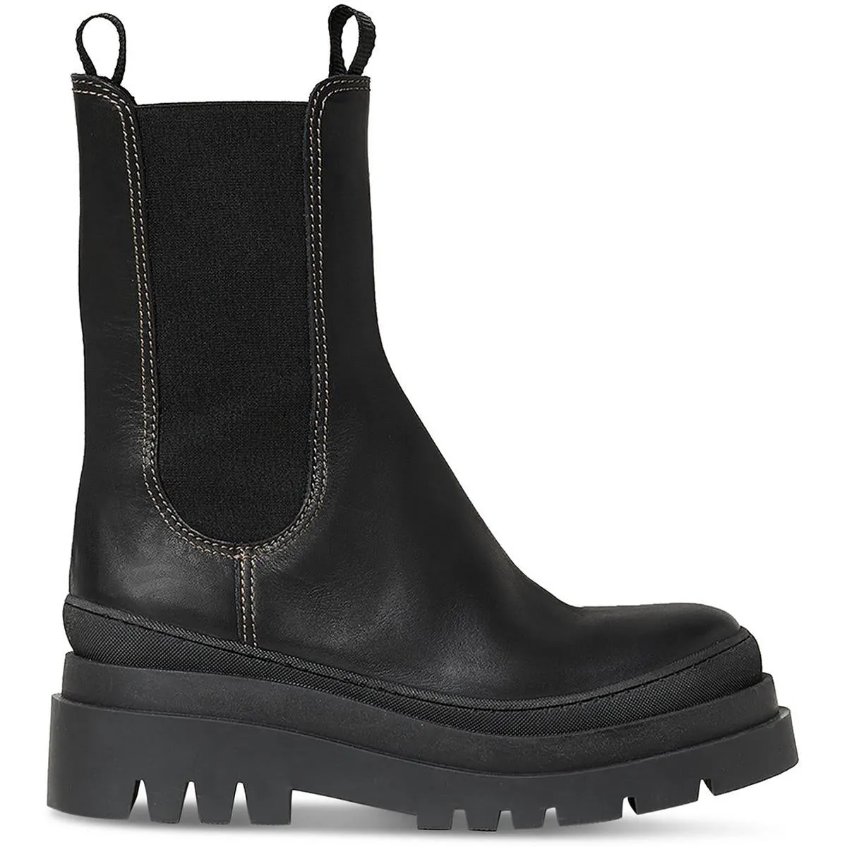 CARLOTA Womens Leather Casual Mid-Calf Boots