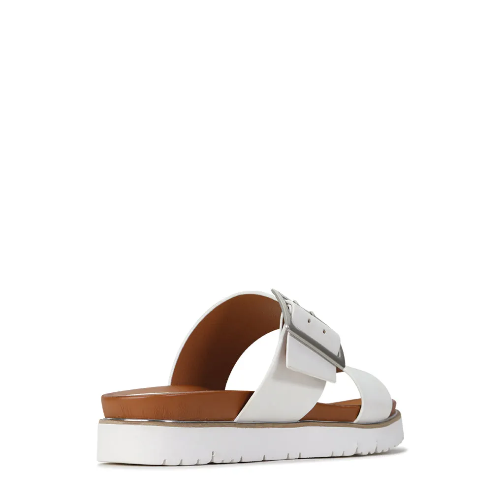 CARMIN DOUBLE STRAP SLIDE SANDAL