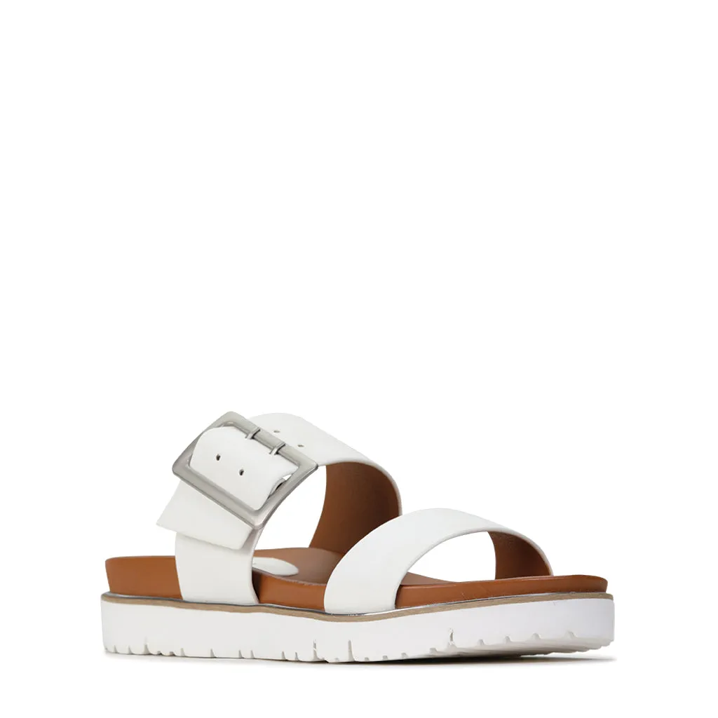 CARMIN DOUBLE STRAP SLIDE SANDAL