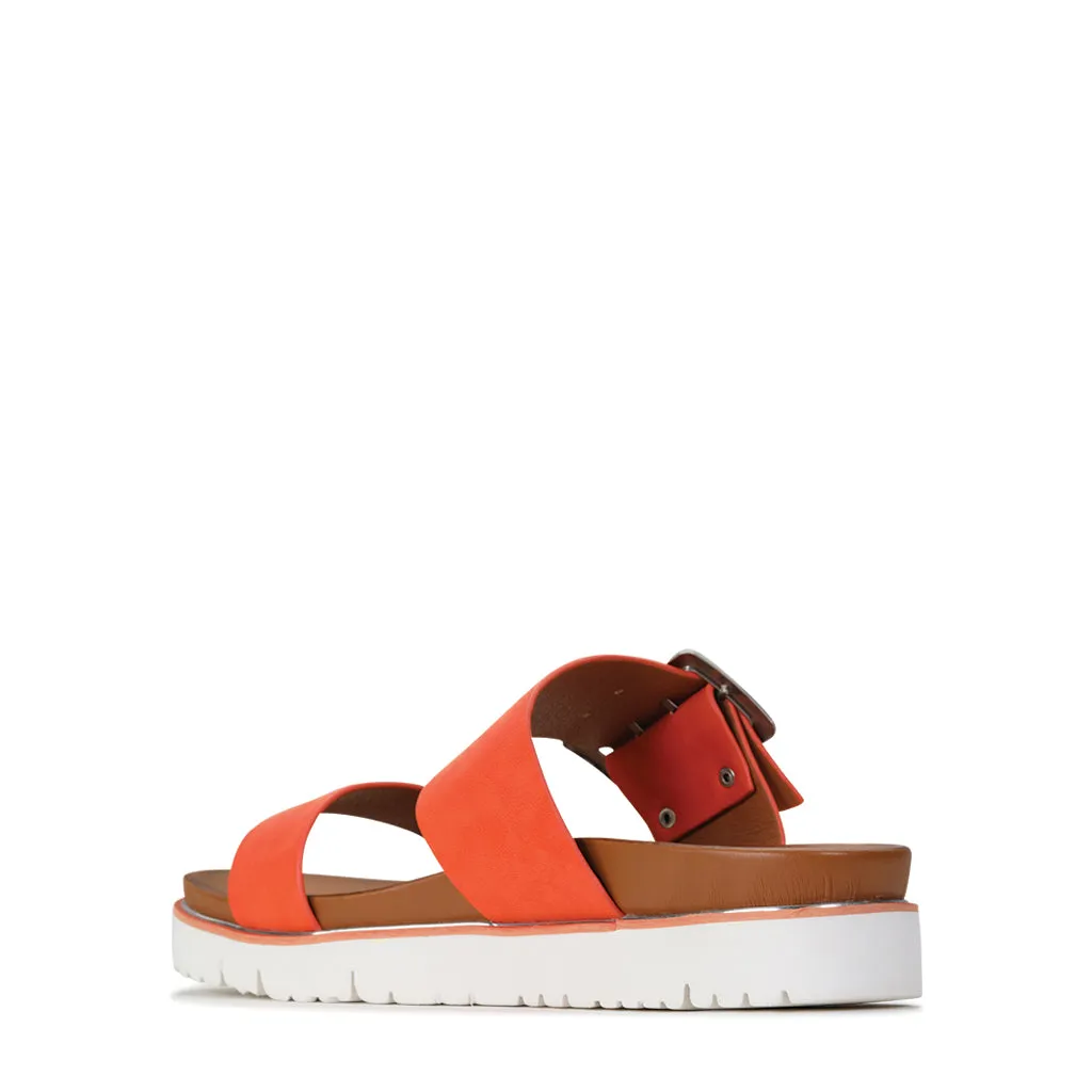 CARMIN DOUBLE STRAP SLIDE SANDAL