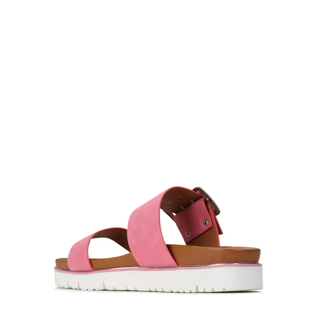 CARMIN DOUBLE STRAP SLIDE SANDAL