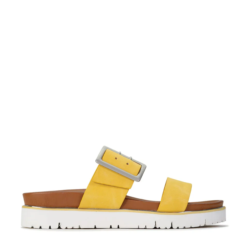 CARMIN DOUBLE STRAP SLIDE SANDAL