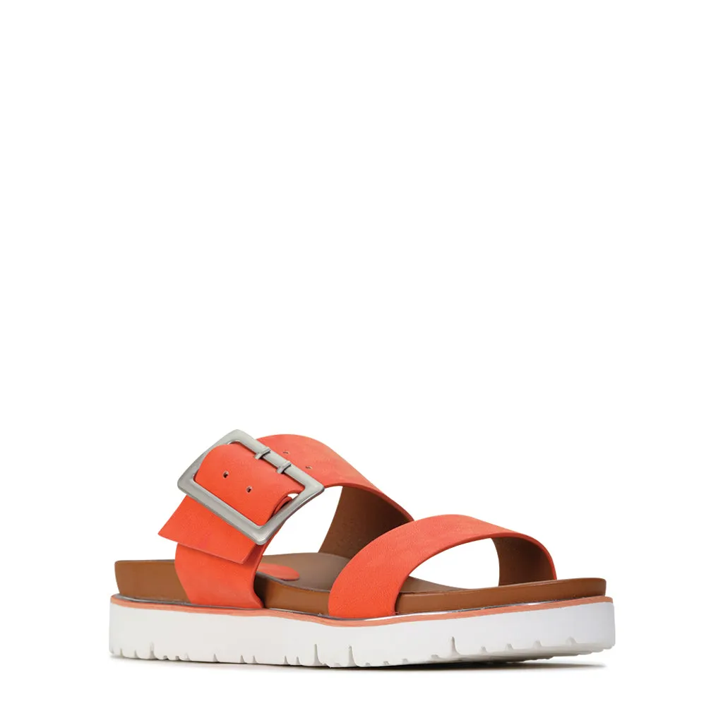 CARMIN DOUBLE STRAP SLIDE SANDAL