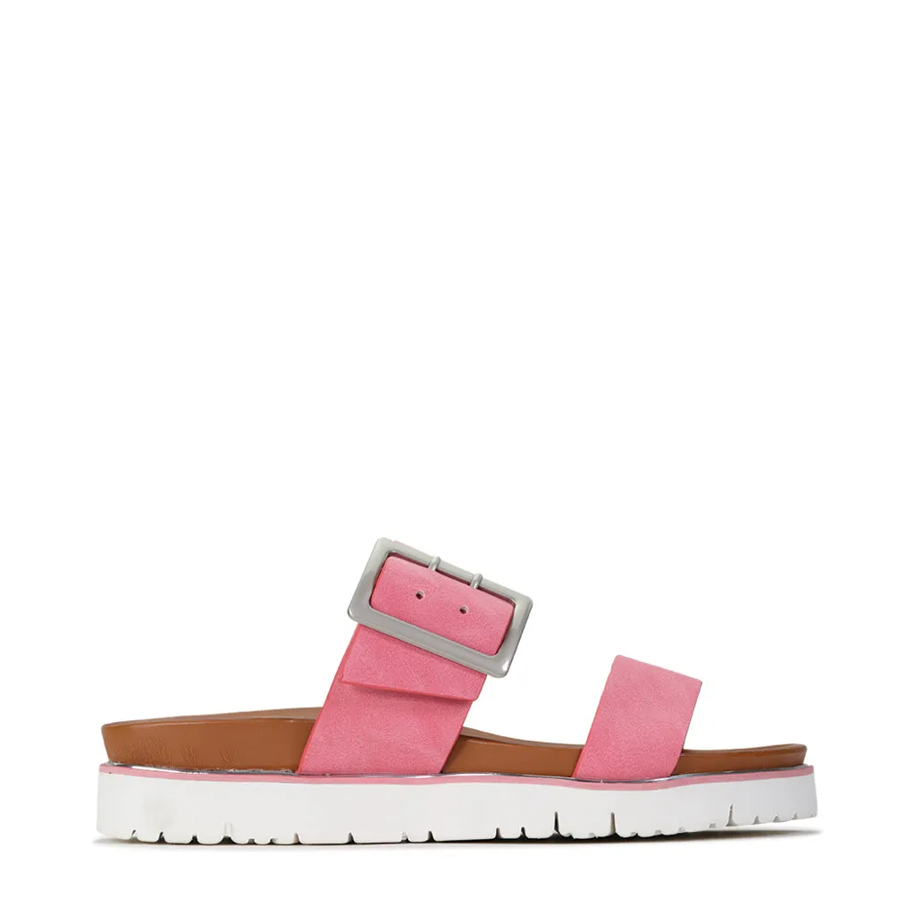 CARMIN DOUBLE STRAP SLIDE SANDAL