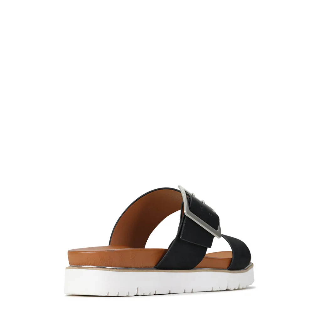 CARMIN DOUBLE STRAP SLIDE SANDAL