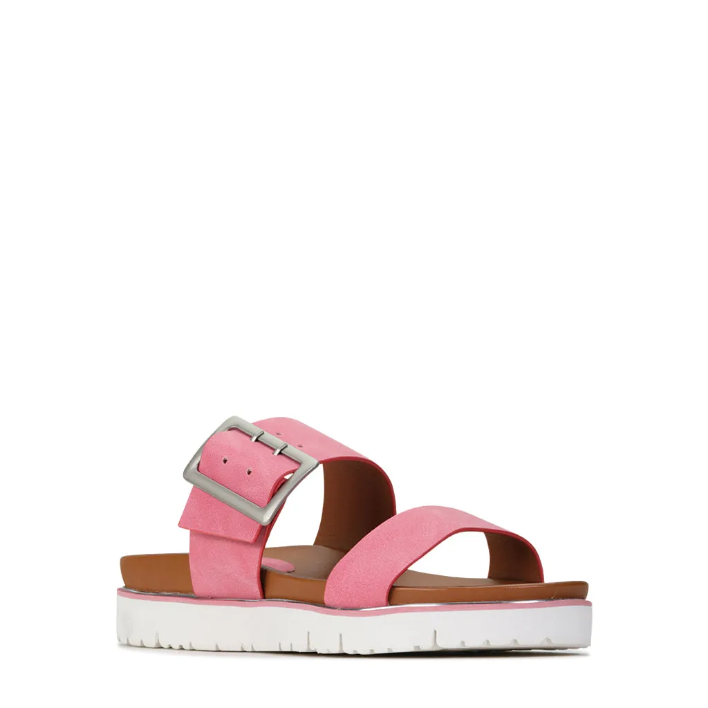 CARMIN DOUBLE STRAP SLIDE SANDAL