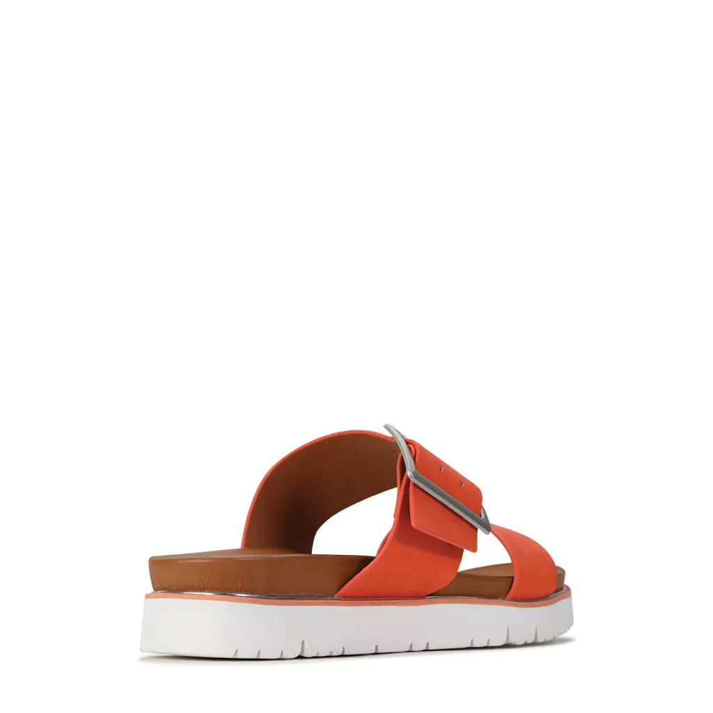 CARMIN DOUBLE STRAP SLIDE SANDAL