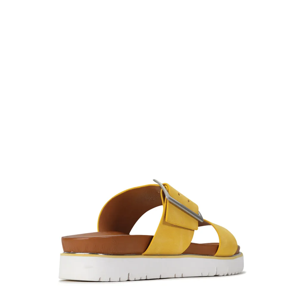 CARMIN DOUBLE STRAP SLIDE SANDAL