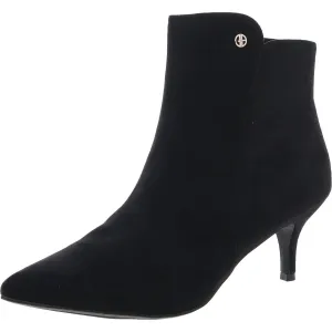 Carminee  Womens Solid Faux Suede Ankle Boots