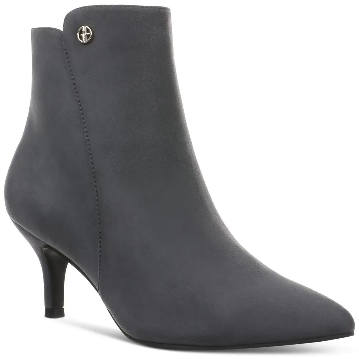 Carminee  Womens Solid Faux Suede Ankle Boots