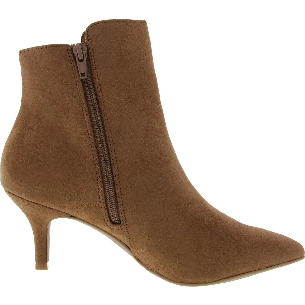 Carminee  Womens Solid Faux Suede Ankle Boots