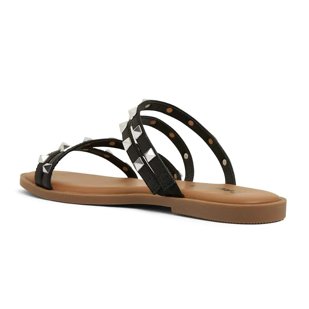 Carnival Sandal in Black Smooth