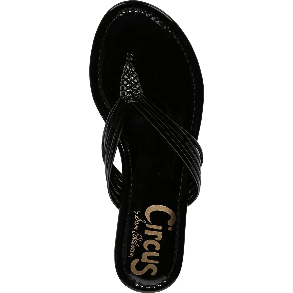 Cassiana Womens Patent Slip On Flip-Flops