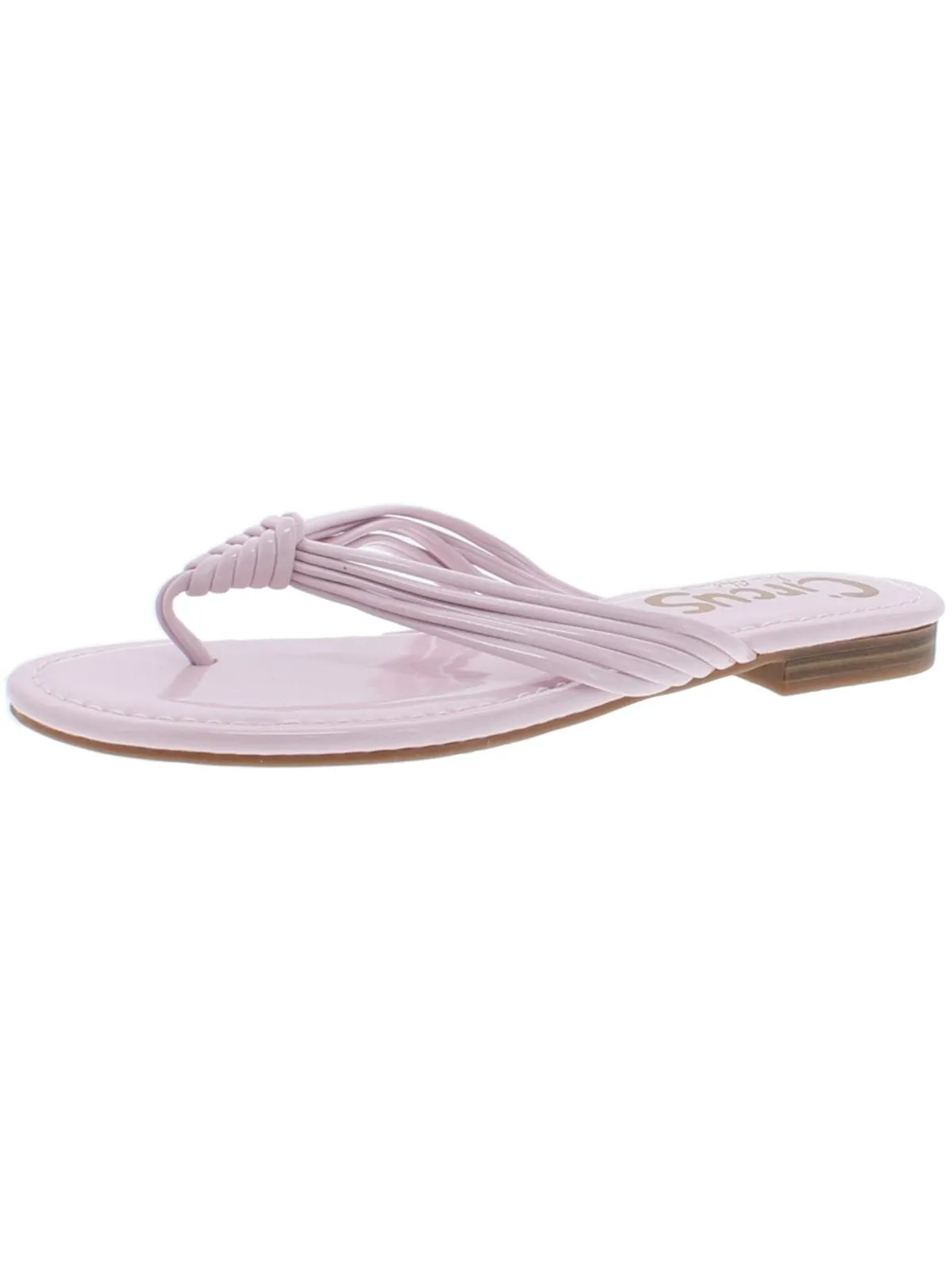 Cassiana Womens Patent Slip On Flip-Flops