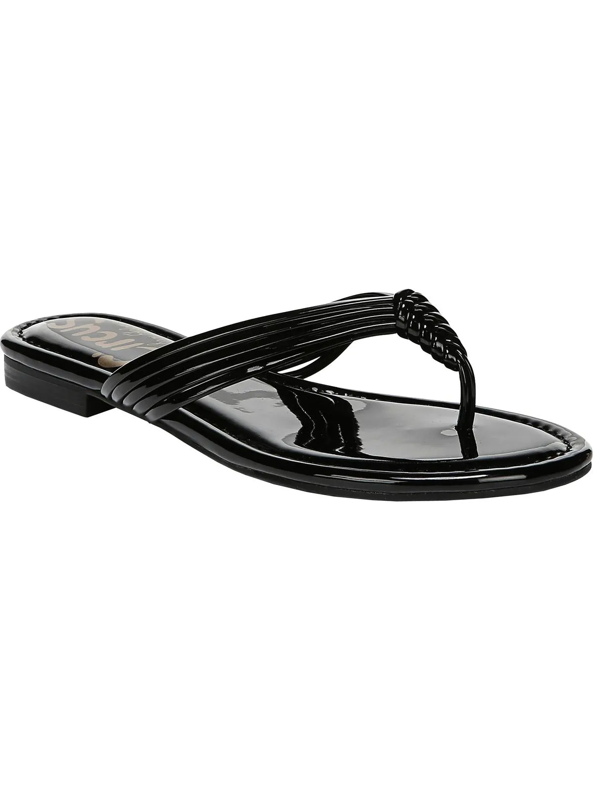 Cassiana Womens Patent Slip On Flip-Flops