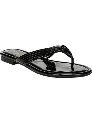 Cassiana Womens Patent Slip On Flip-Flops