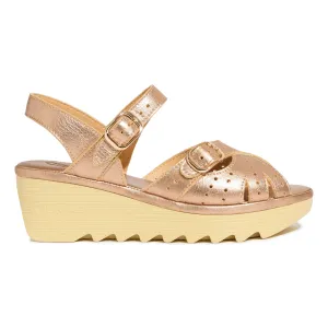 Cherokee of Califoni Women's Stephanie Mid Beep Rose Gold Leather