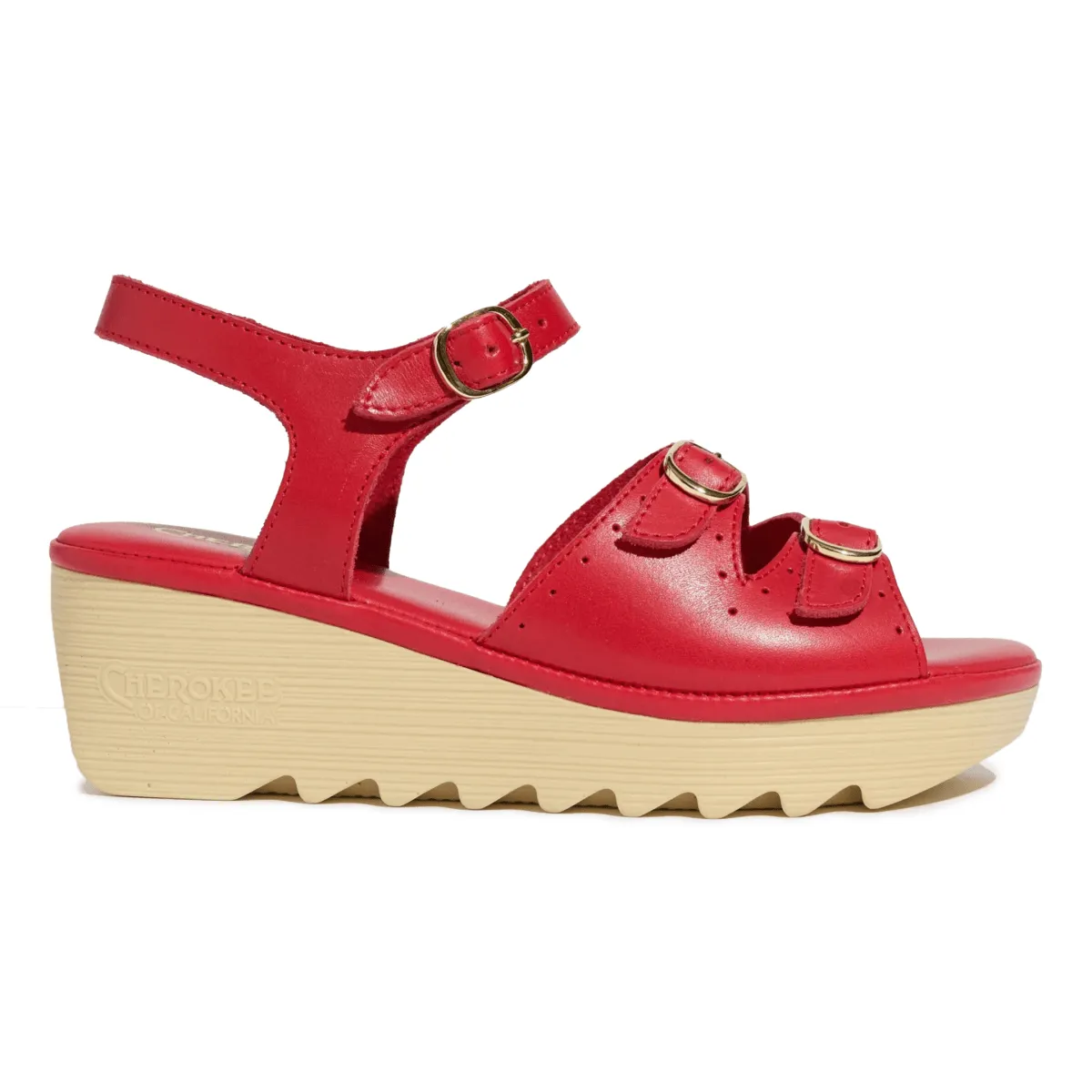 Cherokee of Califoni Women's Stevie Mid Beep Red Leather