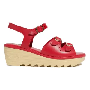 Cherokee of Califoni Women's Stevie Mid Beep Red Leather