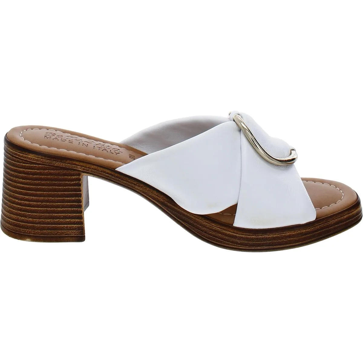 Chi-Italy Womens Leather Slide Heels
