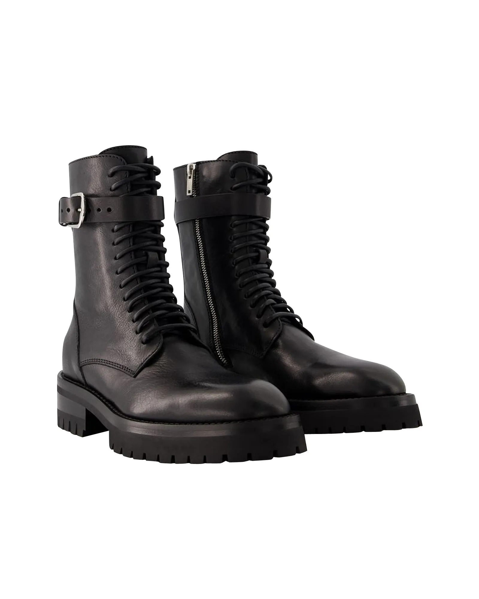 Cisse Combat Boots - Ann Demeulemeester - Leather - Black