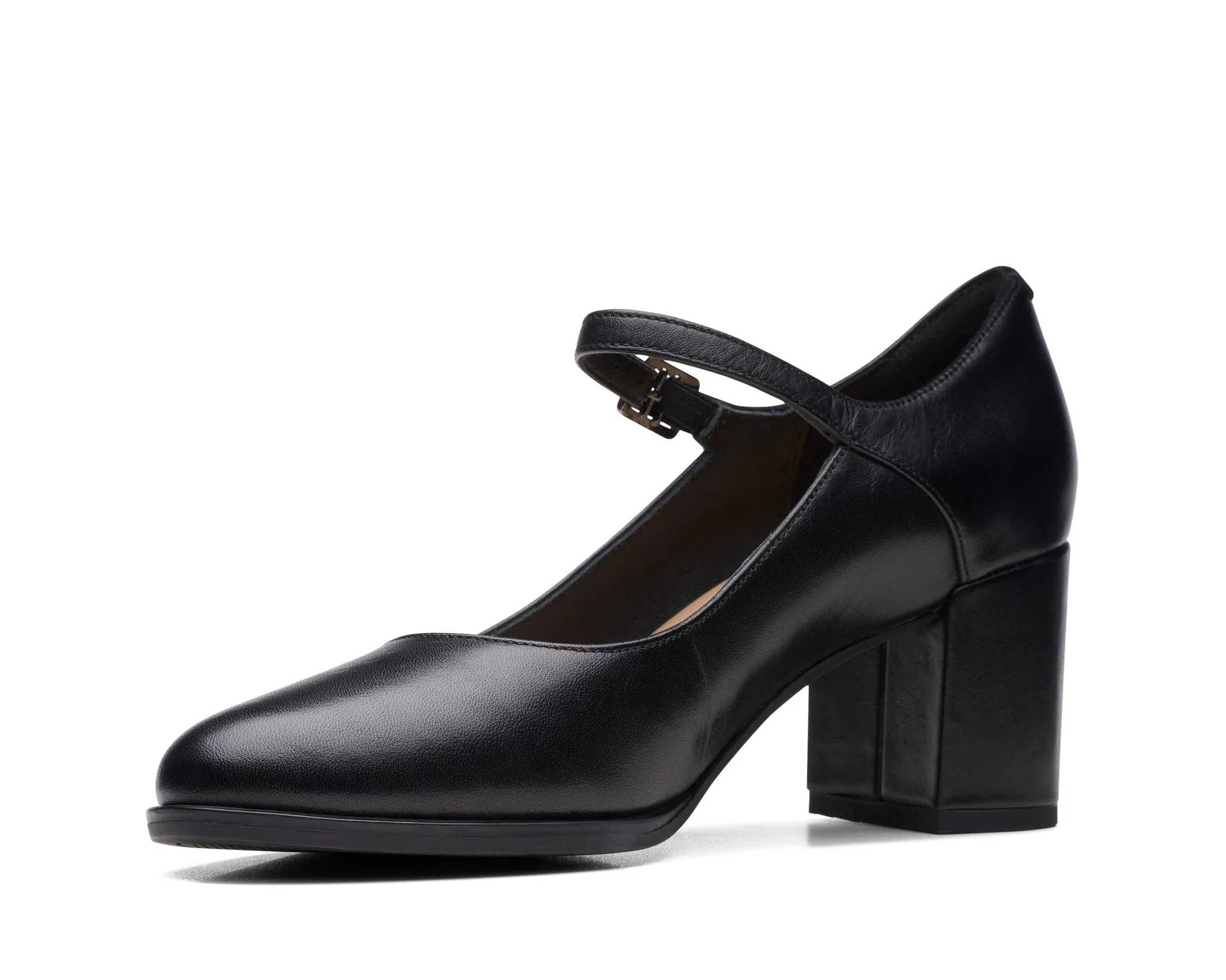 Clarks Freva55 Strap Black Leather