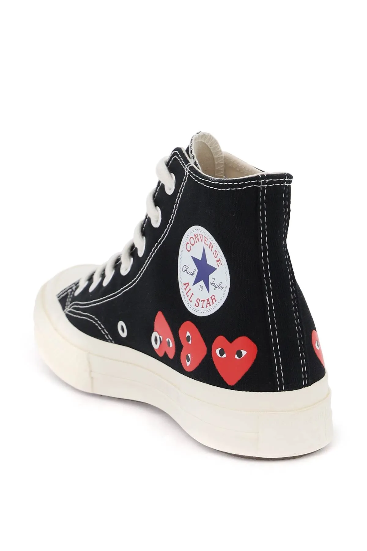 Comme des garcons play multi heart converse x comme des garons play hi-top sneakers