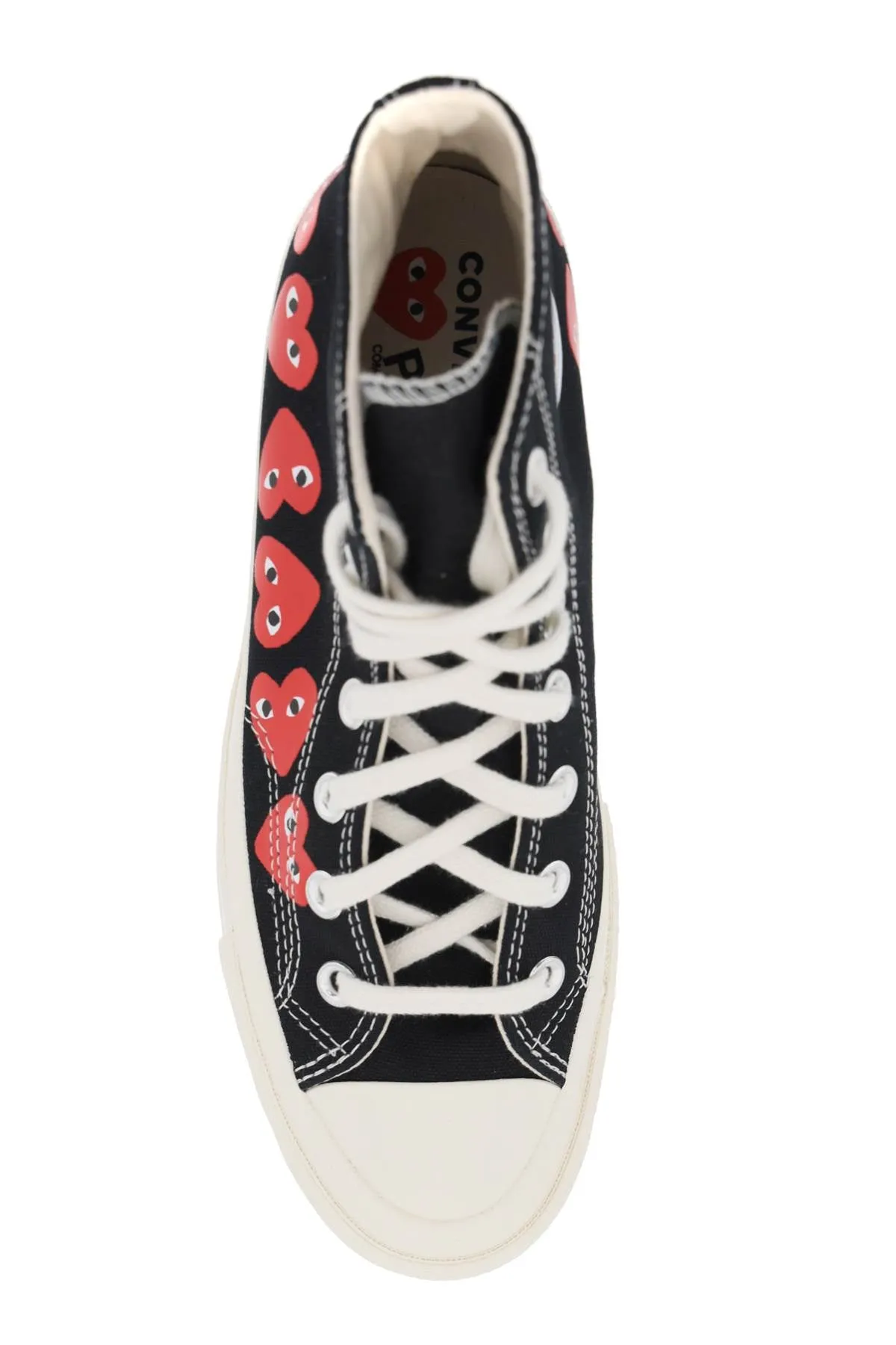 Comme des garcons play multi heart converse x comme des garons play hi-top sneakers