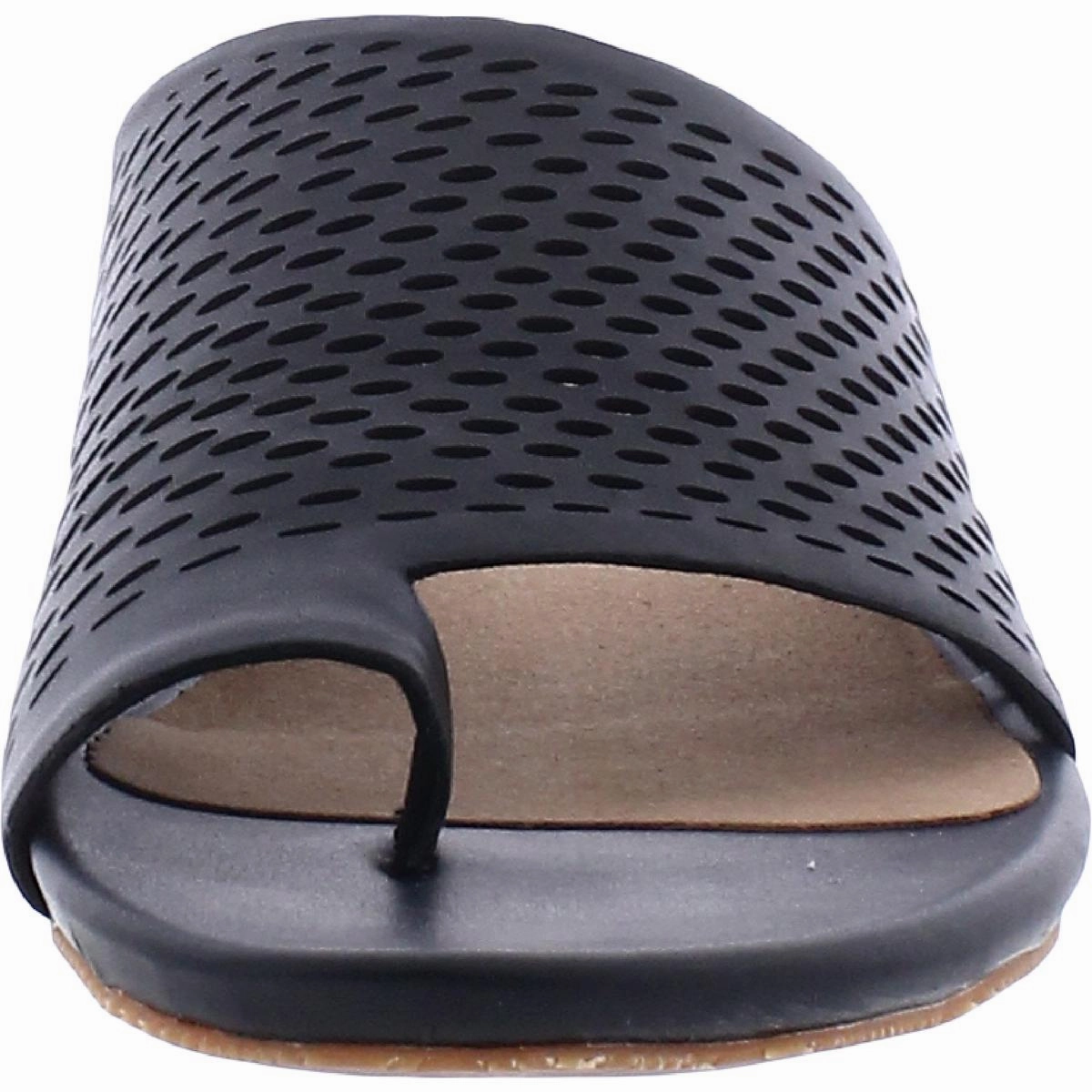 Corsica II Womens Leather Laser Cut Flat Sandals