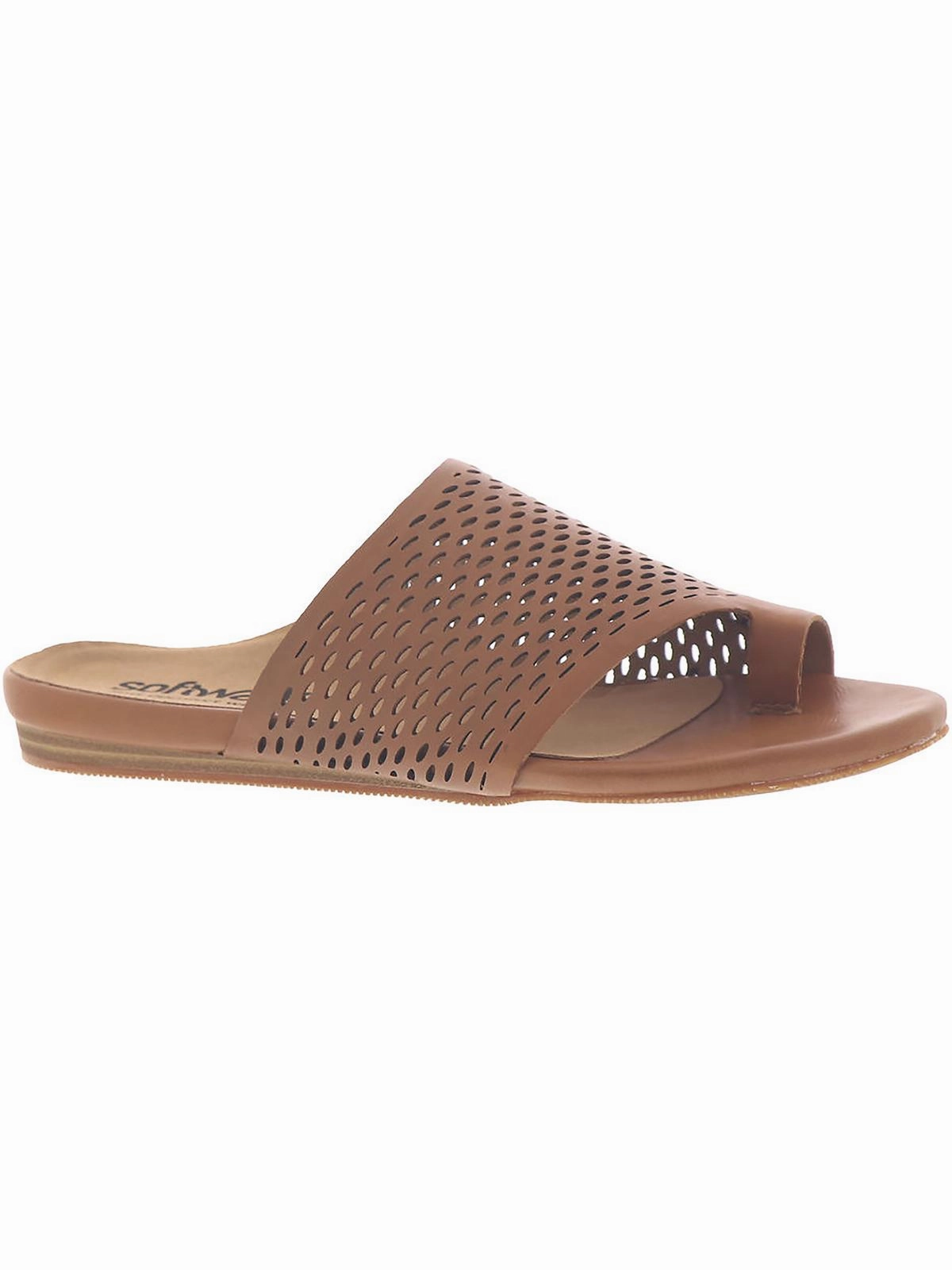 Corsica II Womens Leather Laser Cut Flat Sandals