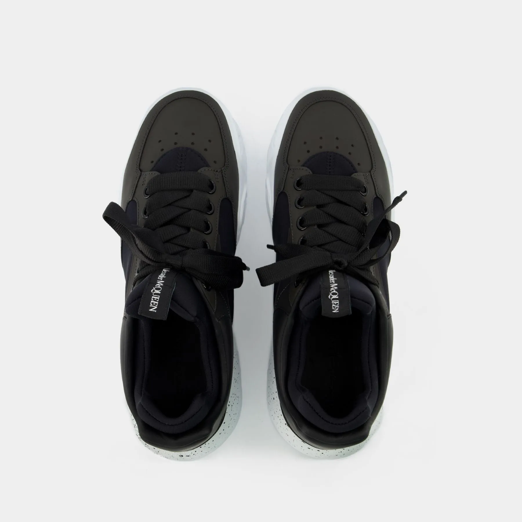 Court Sneakers - Alexander Mcqueen - Black/White - Leather