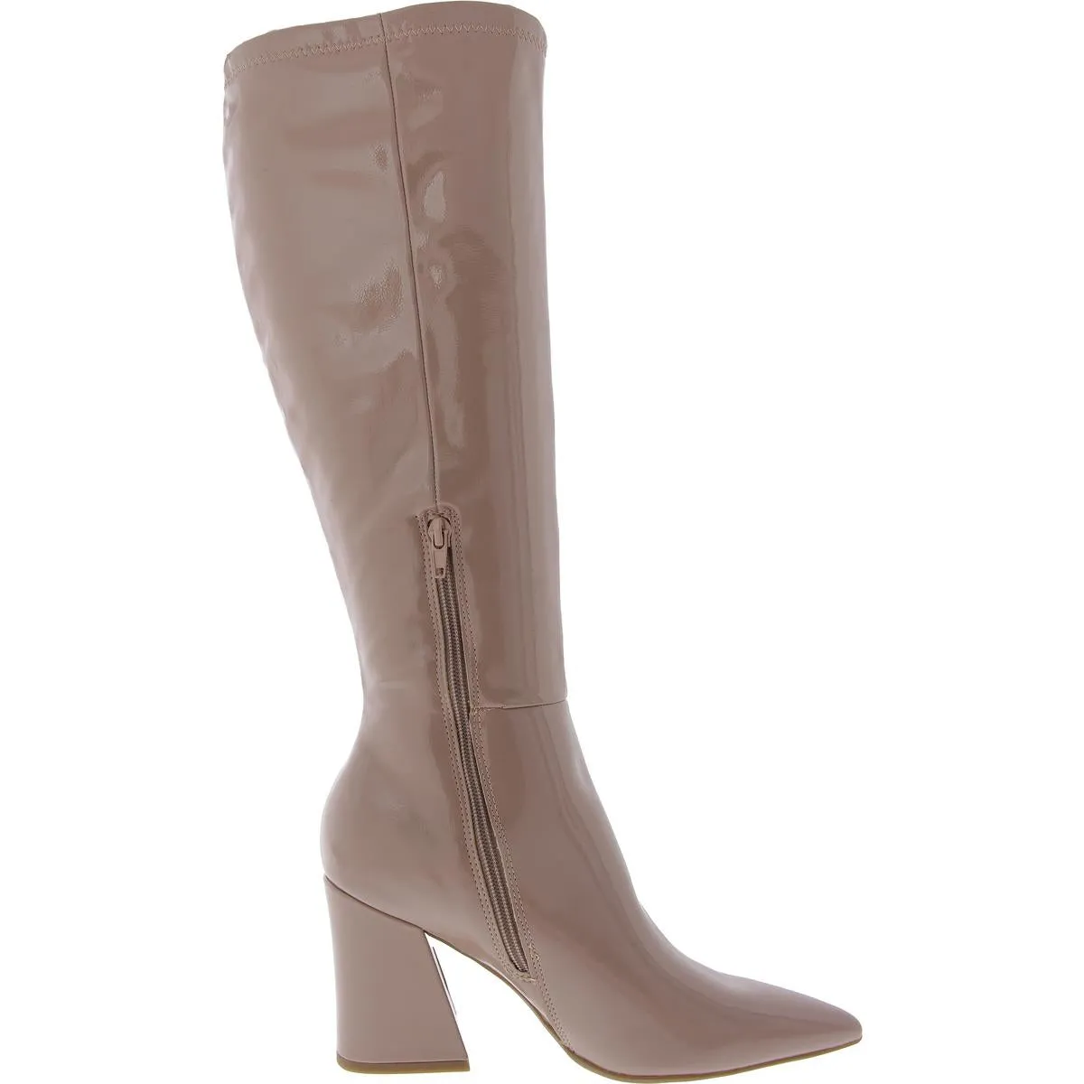 CRUZ Womens Faux Leather Block Heel Knee-High Boots