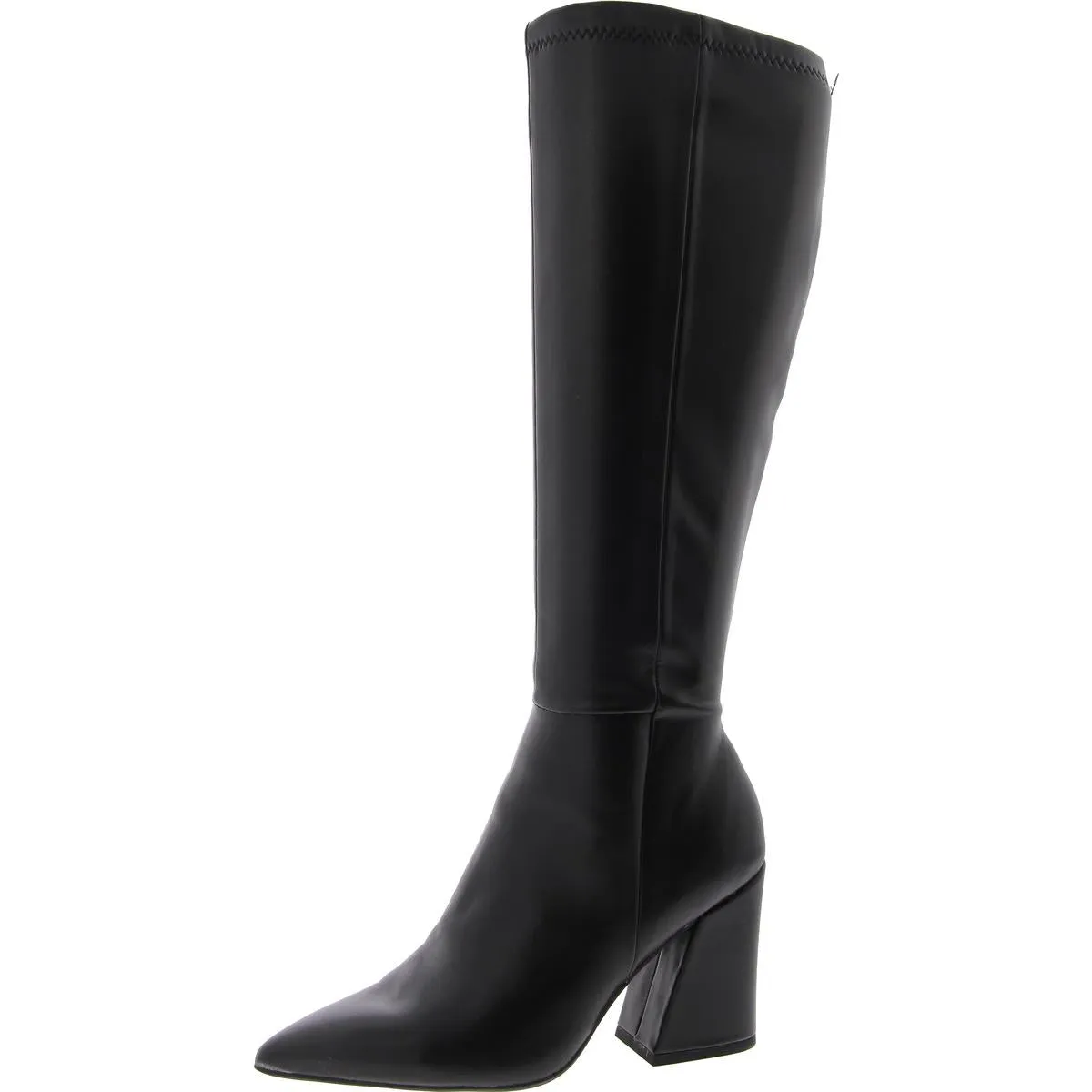 CRUZ Womens Faux Leather Block Heel Knee-High Boots