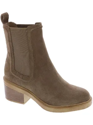 Curtsy Womens Suede Pull On Chelsea Boots