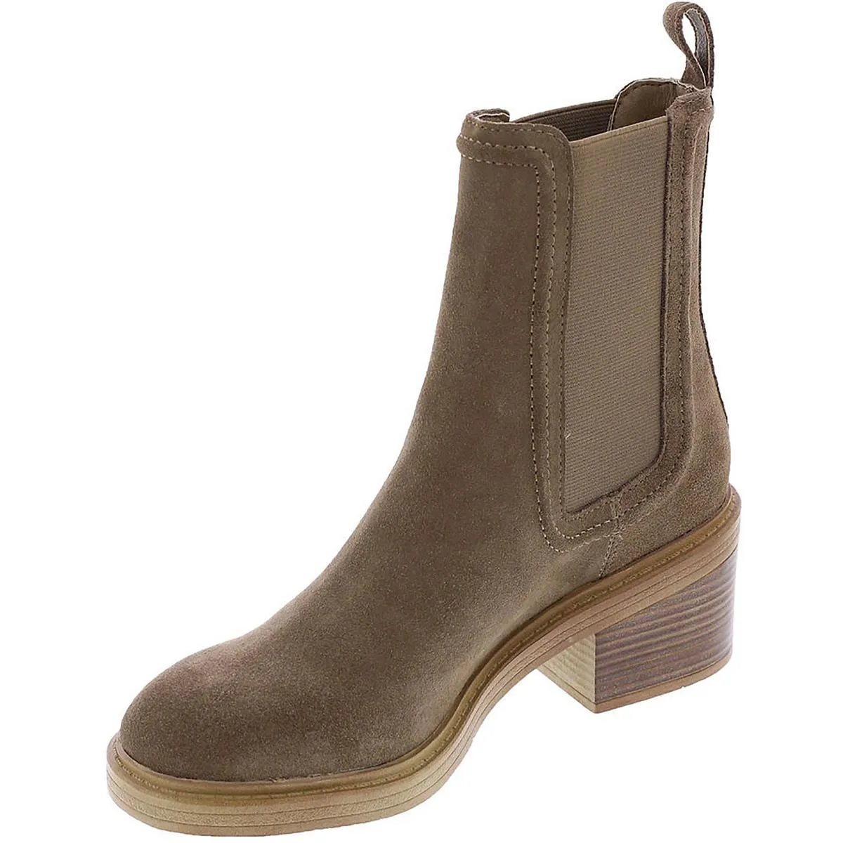 Curtsy Womens Suede Pull On Chelsea Boots