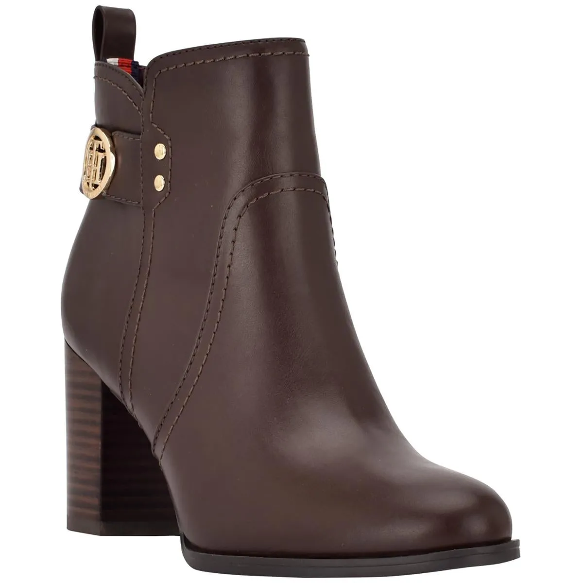 DACIEE Womens Faux Leather Zipper Ankle Boots