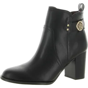 DACIEE Womens Faux Leather Zipper Ankle Boots