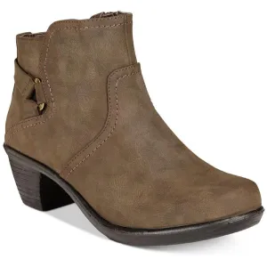 Dawnta Womens Faux Leather Ankle Booties