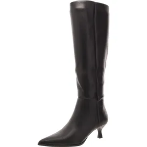 Debutt Womens Faux Leather Kitten Heel Knee-High Boots