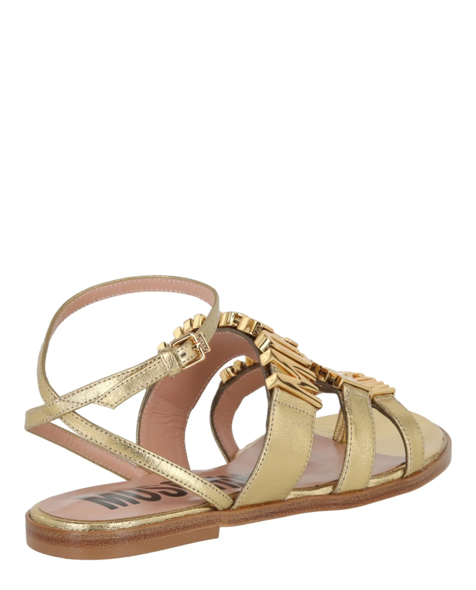 Degrade Metal Logo Sandals