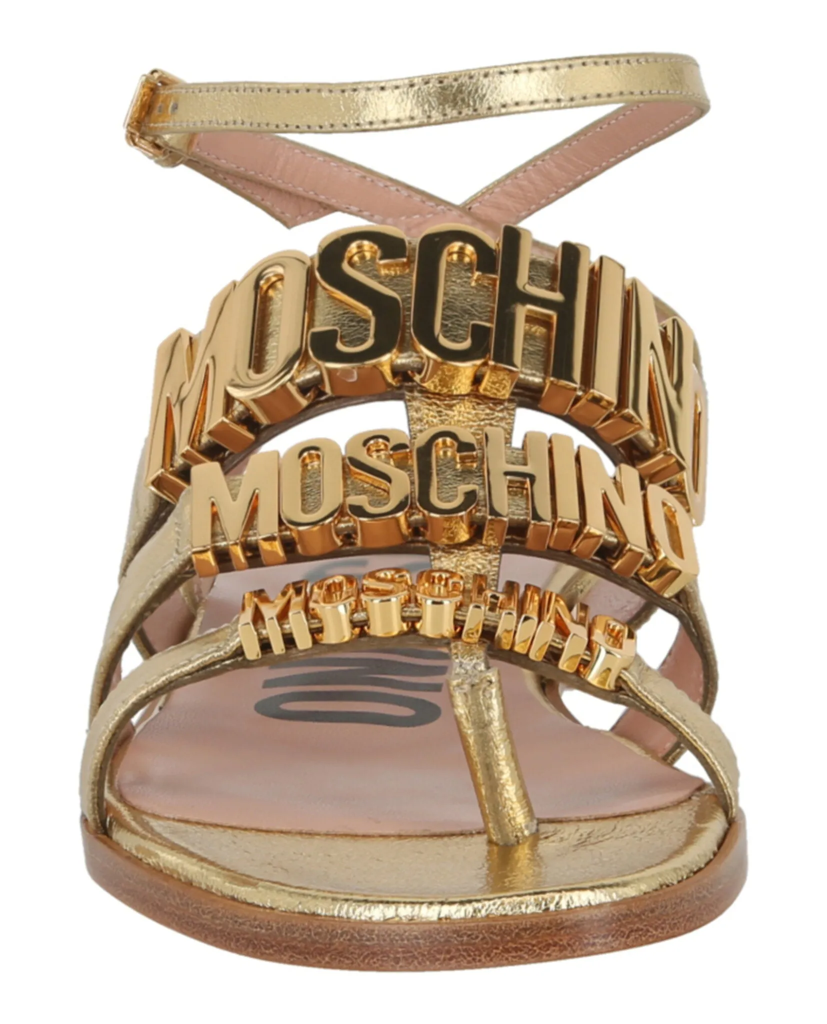 Degrade Metal Logo Sandals