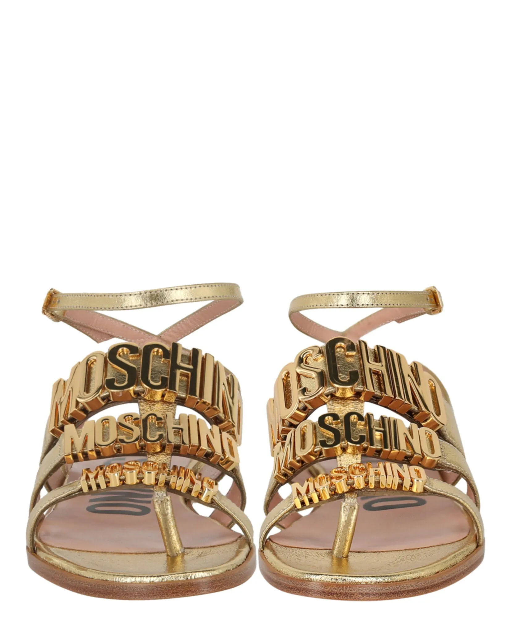 Degrade Metal Logo Sandals