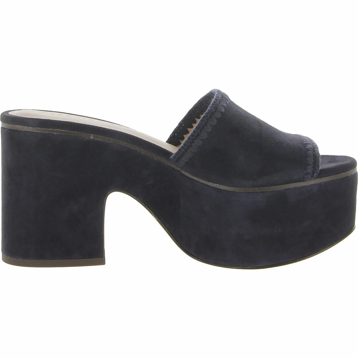 Dessie Womens Suede Slip On Heels