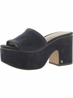 Dessie Womens Suede Slip On Heels