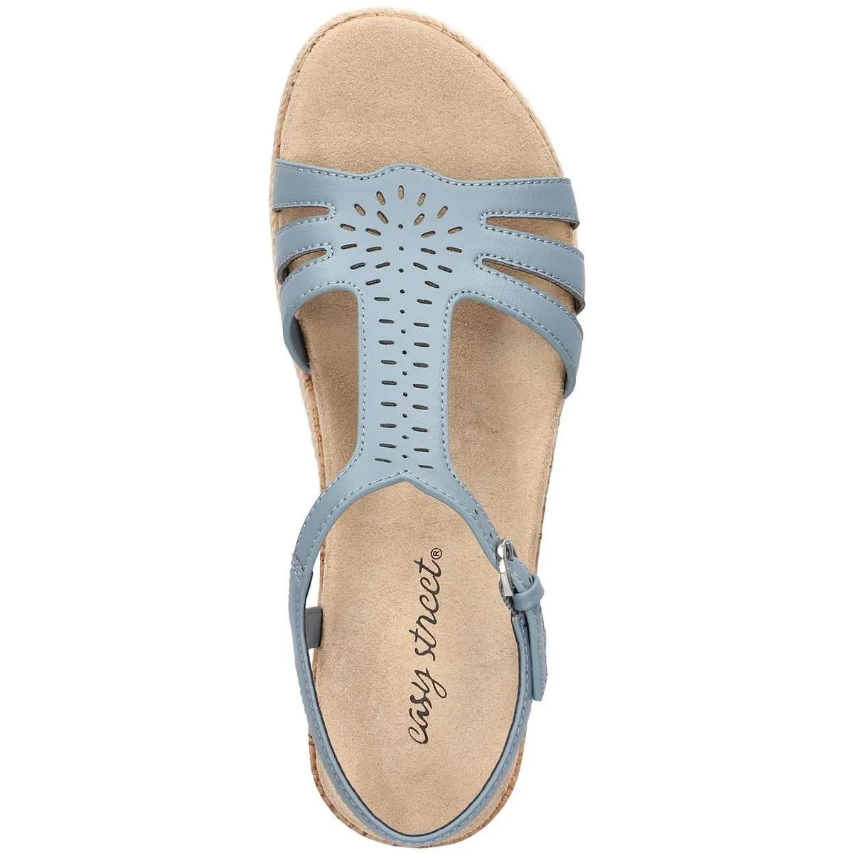 Dorinda Womens Synthetic Wedge Ankle Strap