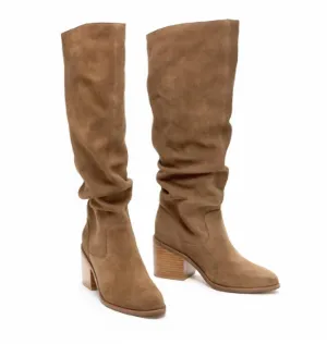 Easton Armadillo Suede Slouchy Boots