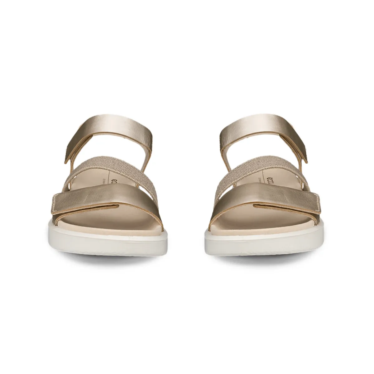 Ecco Women's Flowt 2-Strap Pure White/Gold