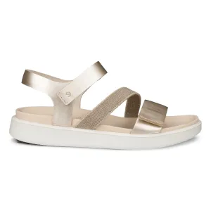Ecco Women's Flowt 2-Strap Pure White/Gold